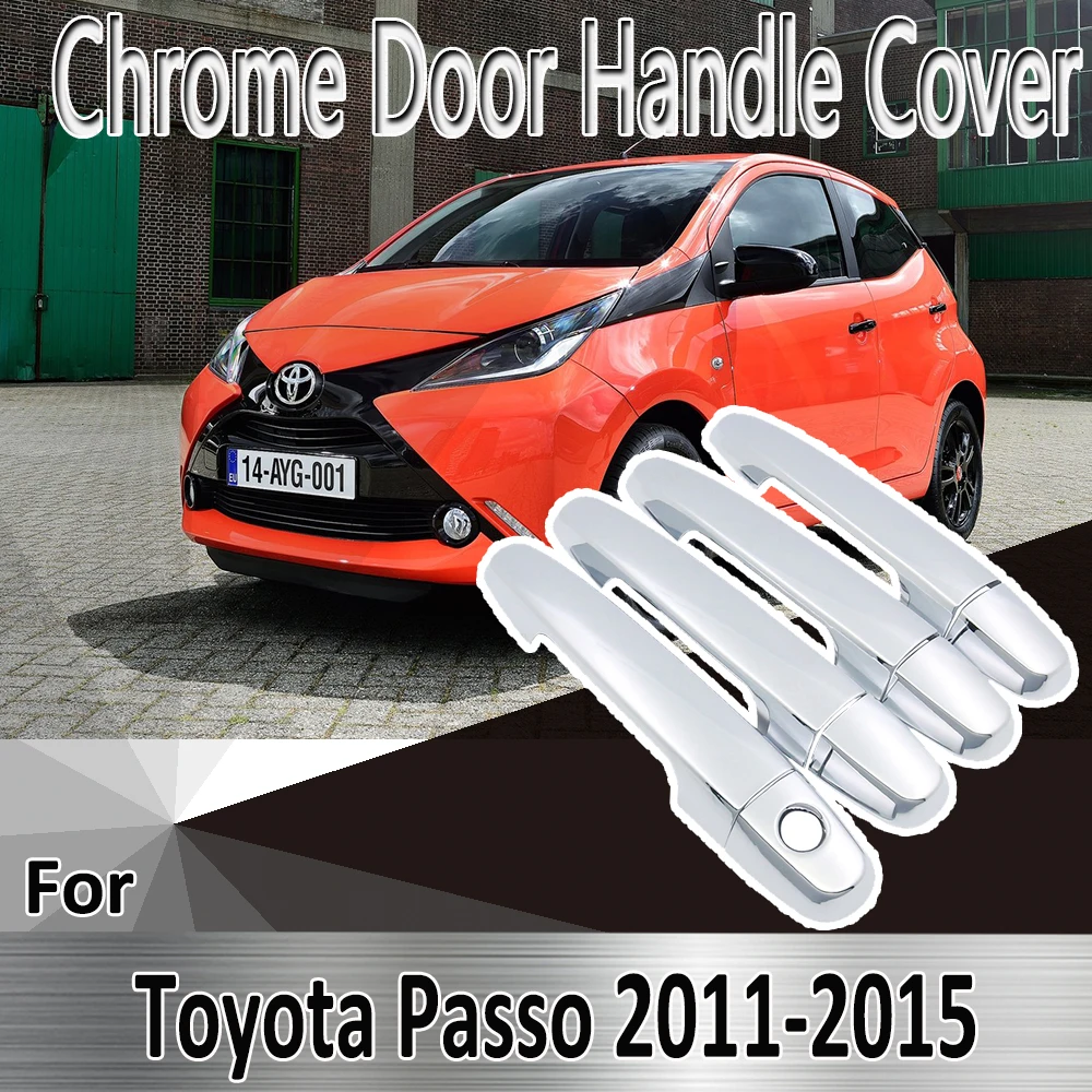 

For Toyota Aygo MK2 2015~2019 2016 2017 2018 Styling Stickers Decoration Chrome Door Handle Cover paint Refit Car Accessories