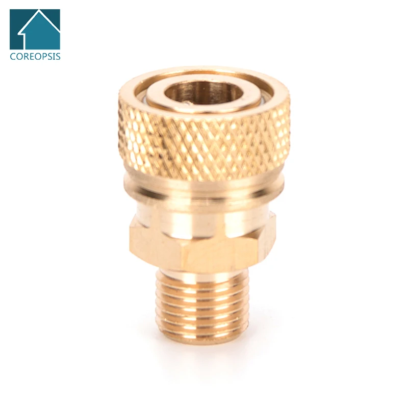 M10 Thread Quick Disconnect 8mm Release Couplings Air Refilling Coupler Sockets Copper Quick Connectors Releasing Fittings 1pc