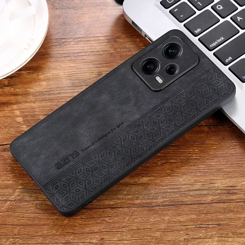 Soft Matte Leather 3D Embossing Phone Case with Full Camera Protection