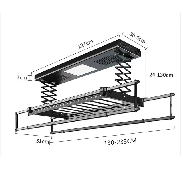 Electric drying rack voice control intelligent remote control lift balcony  ceiling automatic telescopic drying rack - AliExpress