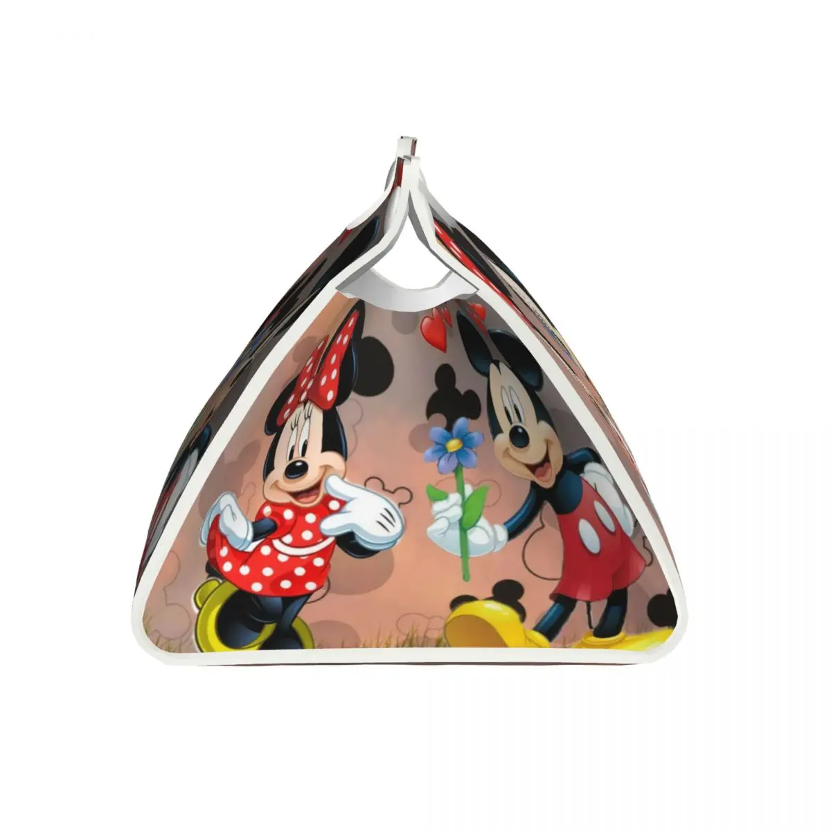 Custom Mickey Minnie Mouse Love Facial Tissue Box Cover Rectangular Cartoon PU Leather Tissue Box Holder for Car Home 3