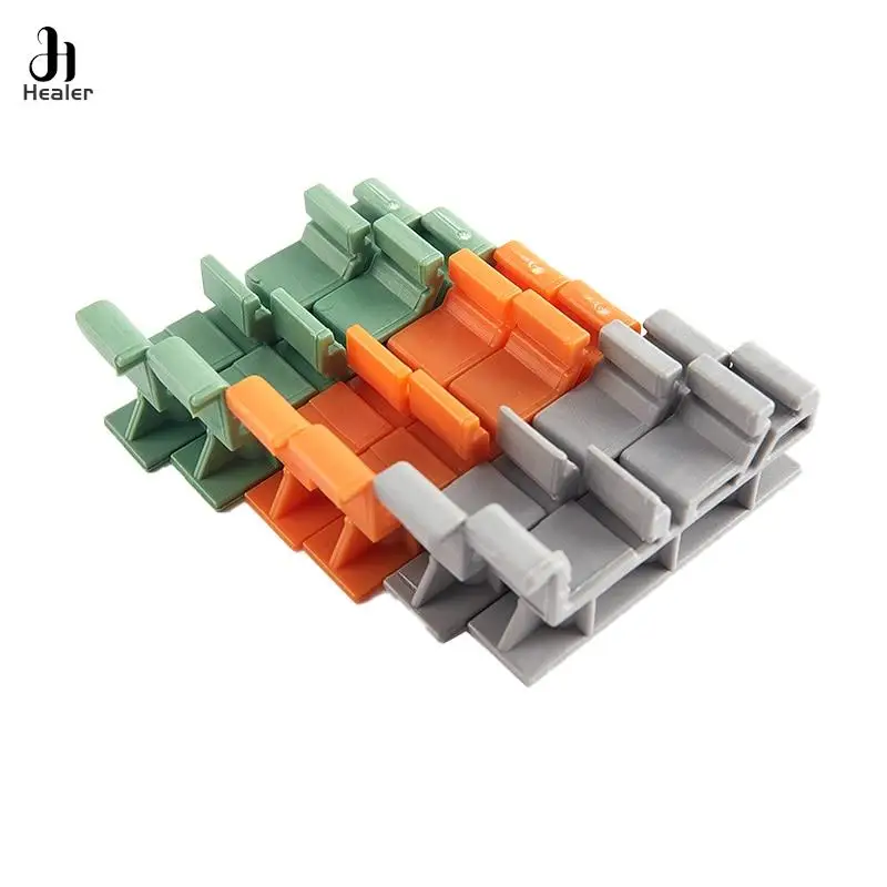 PCB 25mm DIN Rail Mounting Adapter Circuit Board Bracket Holder Carrier Clips Control Board Adapter 2pcs din rail din rail bracket