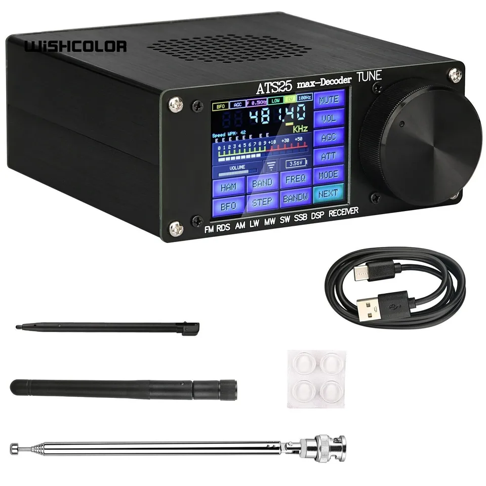 Ricevitore Banda Completa SI4732/SI4735 – FM SSB LSB USB Con Touch Screen 2.4”, ATS-100, Batteria 1000 MAh