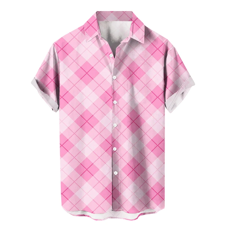 thumbnail image 1 of Camisa casual de moda para hombre con estampado 3D de corazón amoroso nueva de 2024 con solapa de estilo hawaiano, manga corta, ropa transpirable, 1 of 5