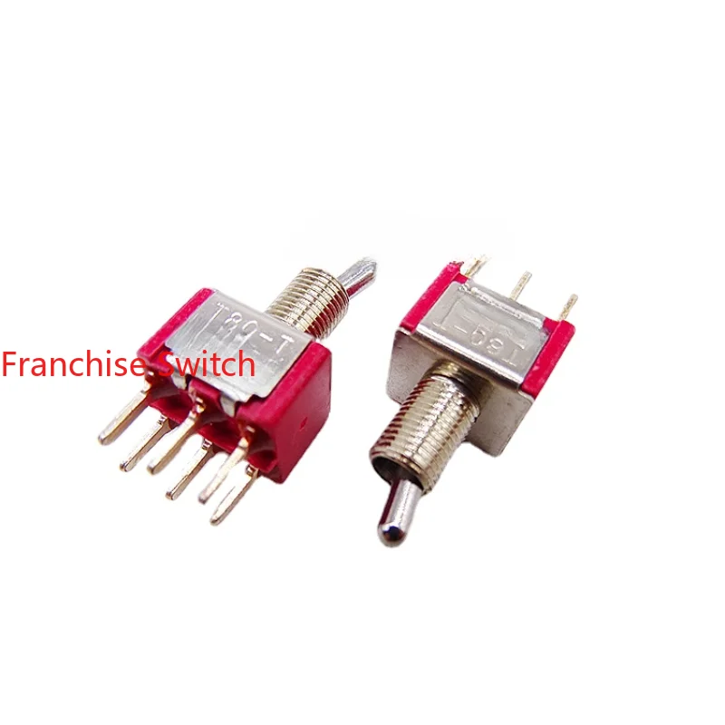 10PCS Swivel Switch 6-pin 2-pin Short Handle T8011 Shake Head  T80-T Button фотографии