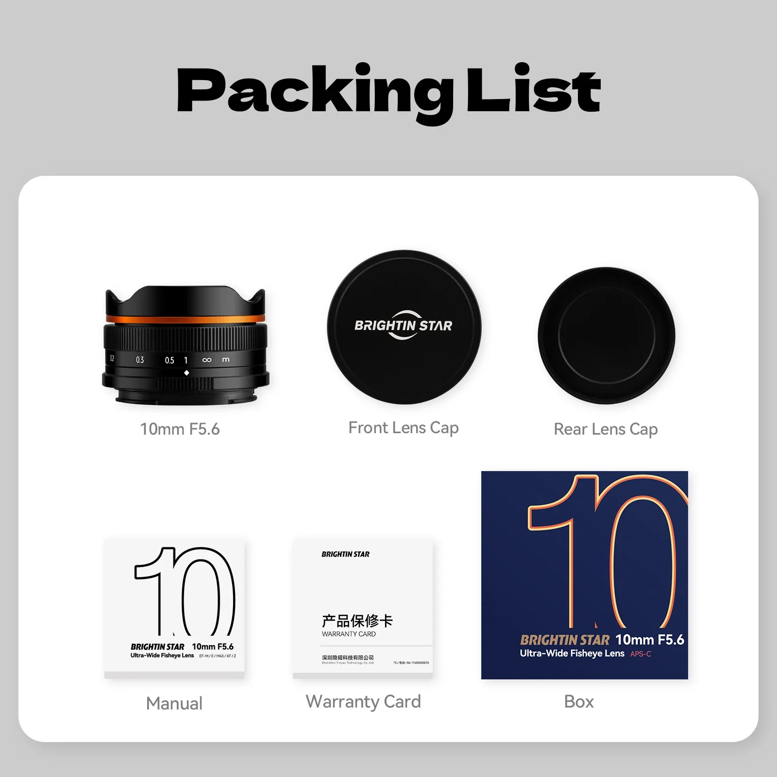 Brightin Star 10mm Fisheye Wide Angle APS-C Mirrorless Camera