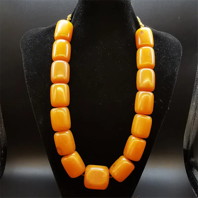 チベットネックレス模造コパール樹脂ビッグビーズネックレス TNL332