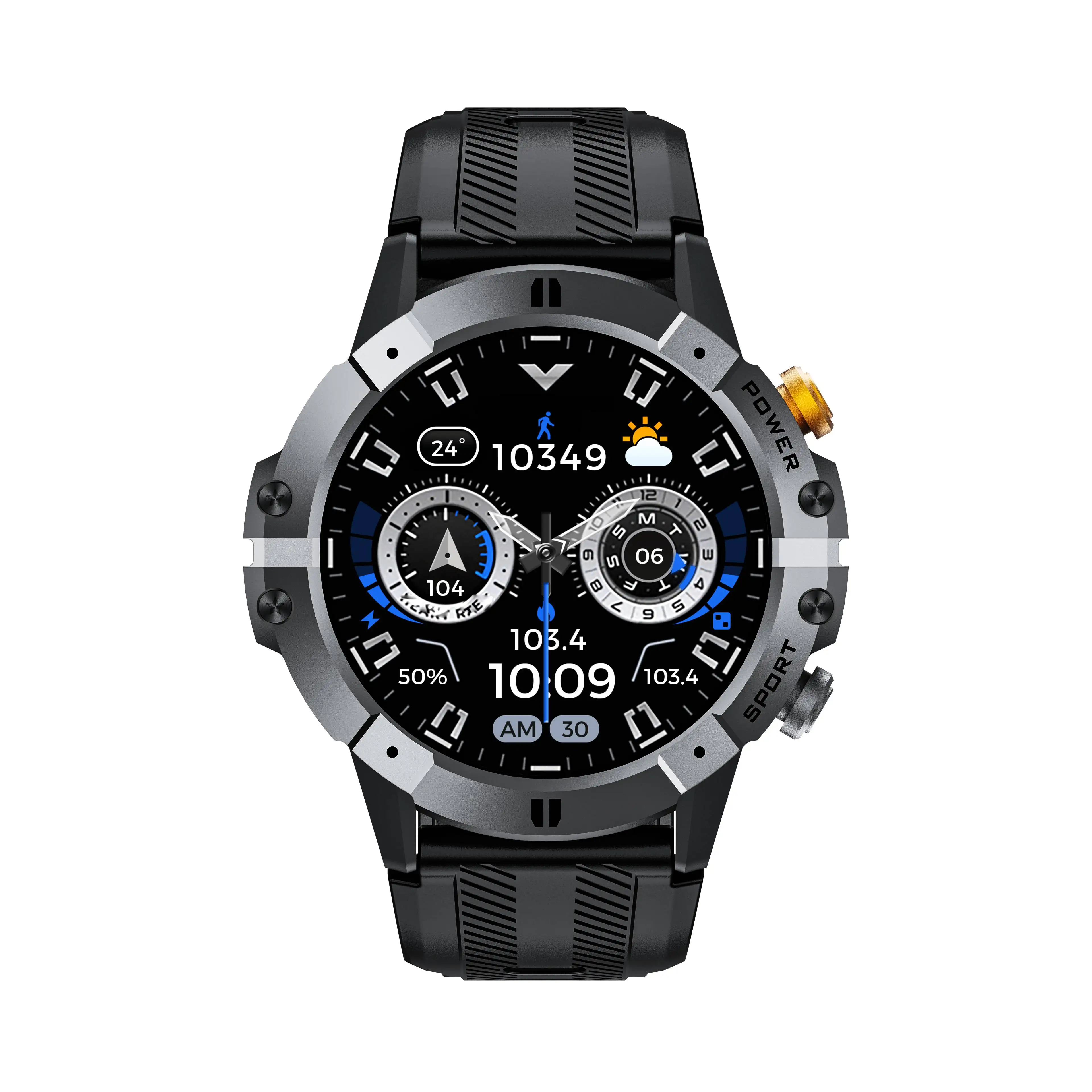 LEADOYS C29 Smartwatch 1,52-Zoll-Bildschirm, 120 + Sportmodi, Fitness-Schlaf-Herzfrequenz, SpO2-Stresserkennung, Bluetooth-Anruf-Smartwatch