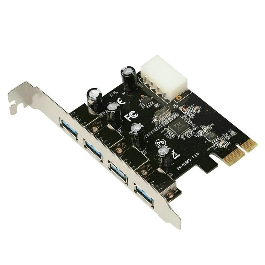 

4 Port PCI-E To USB 3.0 HUB PCI Express Expansion Card Adapter 5 Gbps Speed USB 3 0 PCI E PCIe Express 1x For Desktop