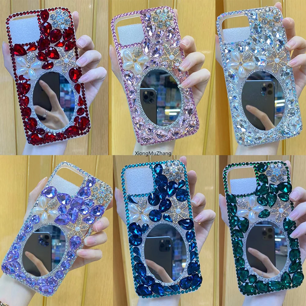 

Luxury Rhinestone Diamond Mirror Clear Soft Case for LG K52 Q52 K62 K92 K42 K22 K51 K61 K71 K51S K50S LG Velvet Glitter Cover