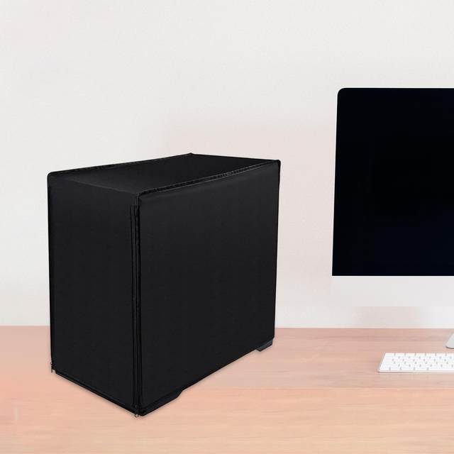 PC Dust Cover 62x26x52cm Black Desktop CPU Dust Cover Computer Host PC Case Cover Antiscratch Accessories Portable Tower PC Case