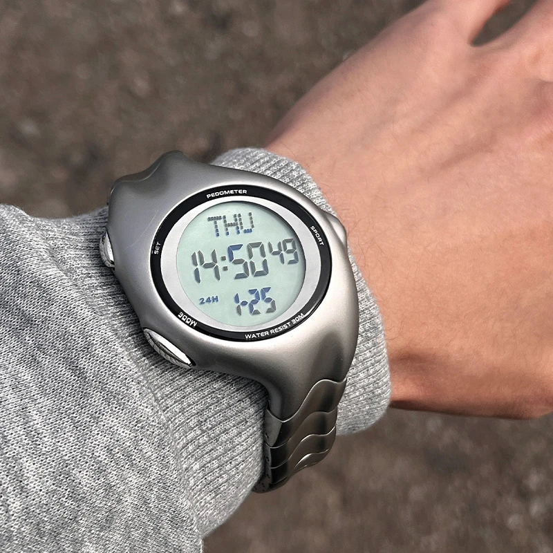 Benlydesign-y2k Metal Futuristic Unique Digital Watch -X5000