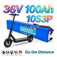 💯 Batterie au lithium haute capacité 10S3P 36V 100Ah, connecteur XT60 XT30 JST SM DC en option, accessoire pour scooter 1