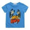 Wild Kratts Cartoon T-shirt Anime Print New Cotton Tshirt Children Fun Top Adventure Cartoon Tees Cool Boys Short Sleeve Clothes 2