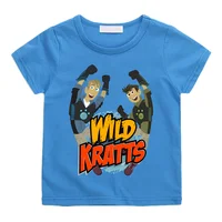 Wild Kratts Cartoon T-shirt Anime Print New Cotton Tshirt Children Fun Top Adventure Cartoon Tees Cool Boys Short Sleeve Clothes 2
