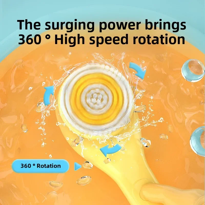 Intelligent electric bath rubbing instrument, long-handled back rubbing artifact, whole body waterproof, new strong ash