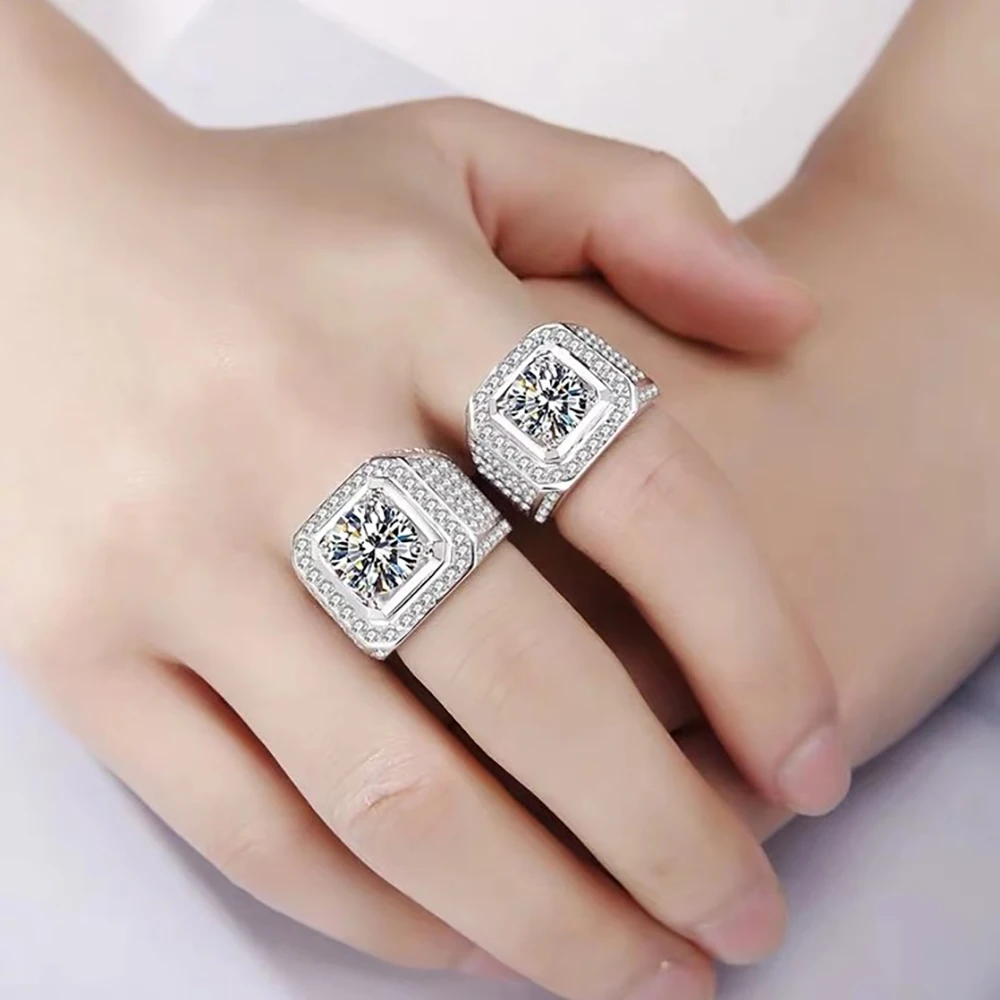 S925 Sterling Silver Platinum Plated D Color 10 Carat Moissanite