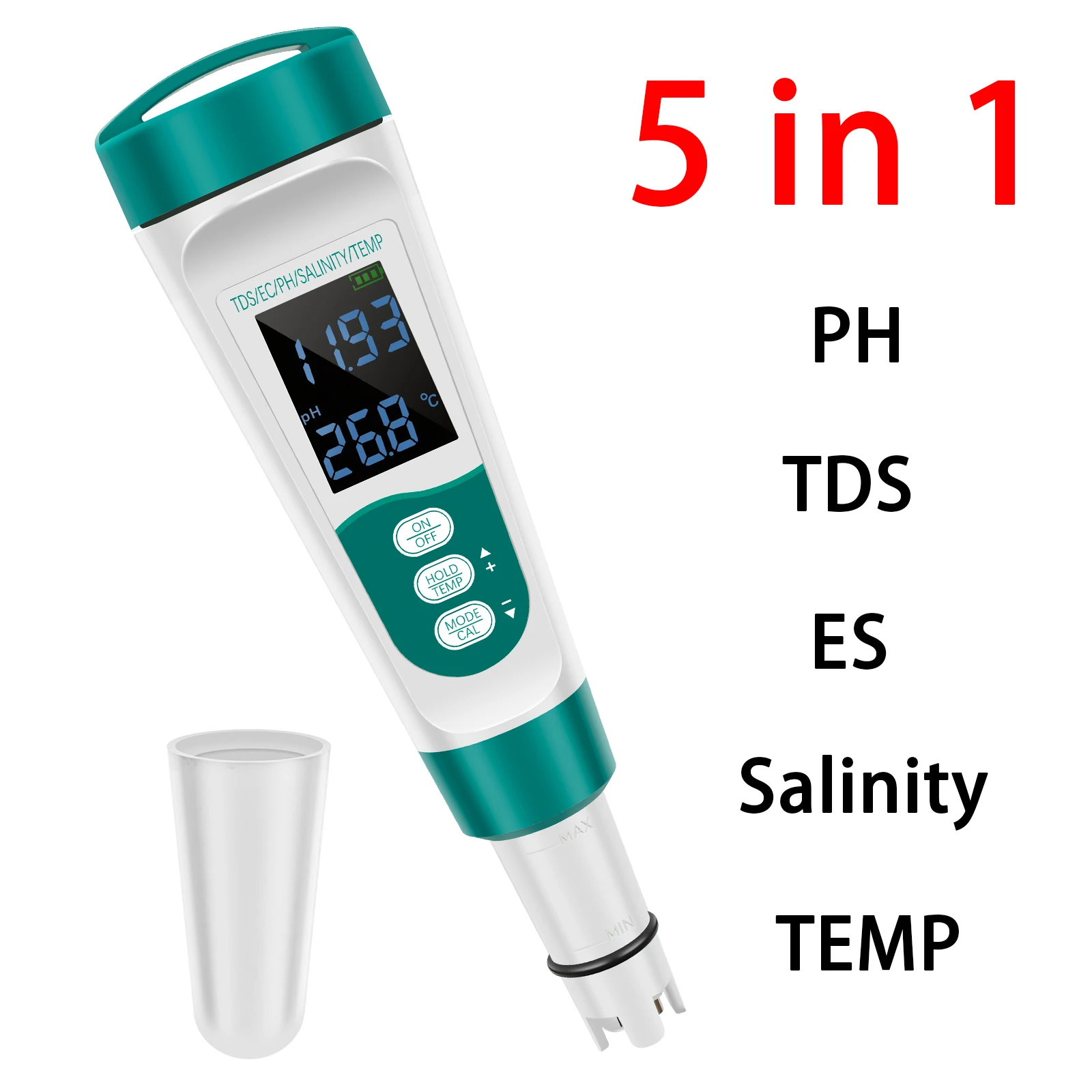 Plastic Digital Water Tester for Pool Aquarium Hydroponics