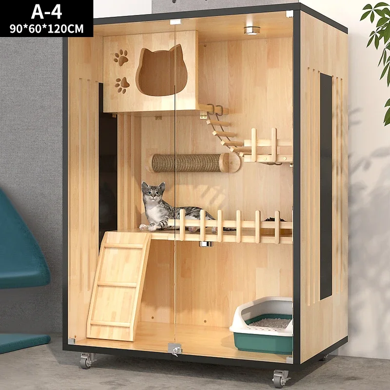 China New Design Commercial Glass Stackable Pet Animal Cat Breeding Cages