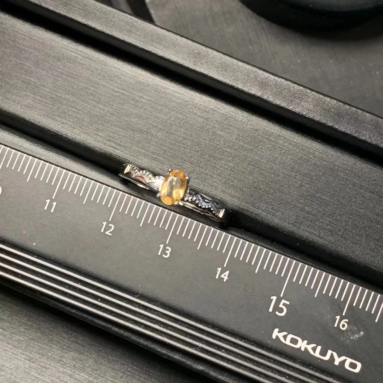 5*3MM Natural Citrine Ring Adjustable Female Ring Jewelry for Women Gift Wholesale High Quality Vintage Fine