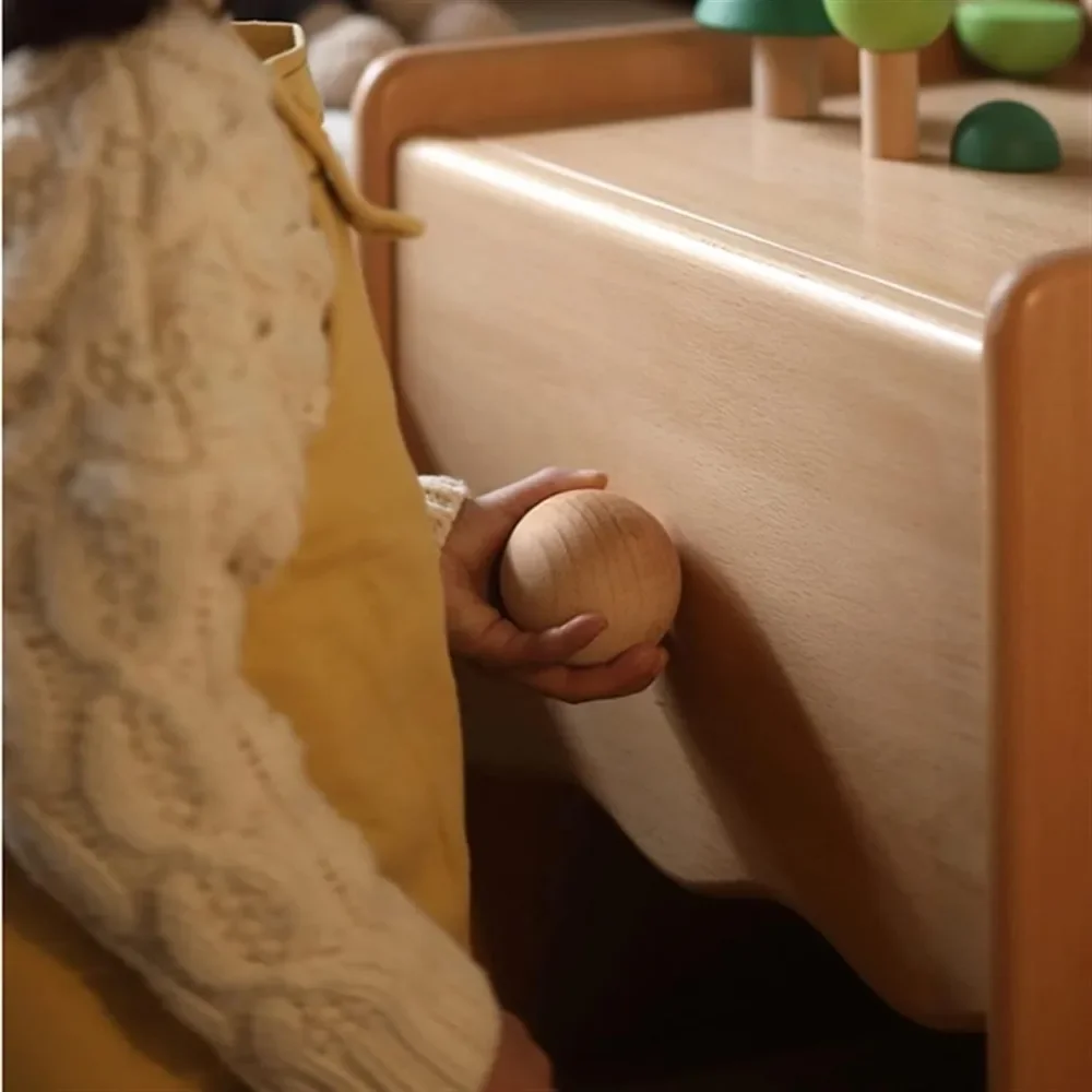 Children's bedside table, wooden modern bedroom mini storage cabinet, children's bedside table,