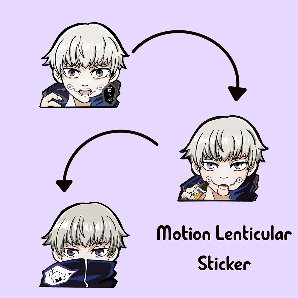 Jujutsu Kaisen Toge Inumaki Sticker Anime Motion Car Stickers Waterproof Decals For Suitcase Laptop Refrigerator Wall Gift