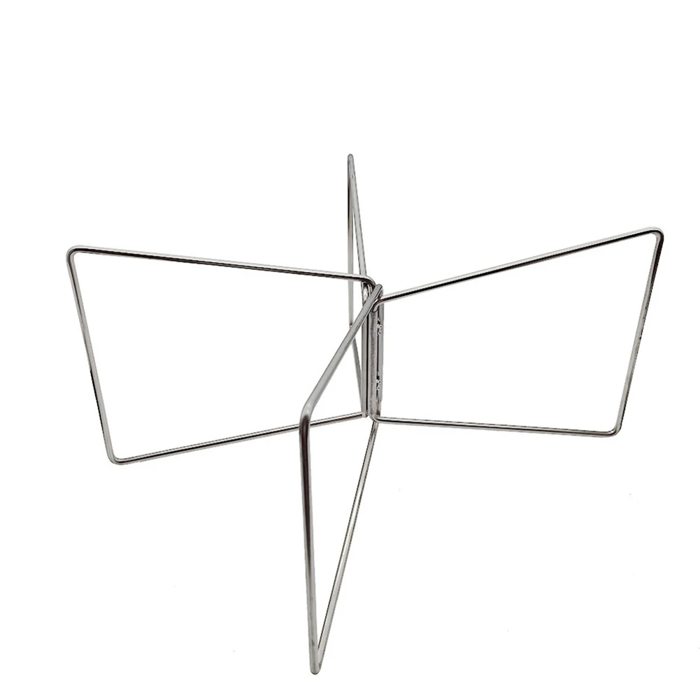 Camping Foldable Metal Stand Stainless Steel Organizer Box Folding Stand Iron Storage Box Bracket for Outdoor Picnic Fishing