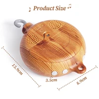 Boîte à musique rotative pour nouveau-nés, berceau pour bébé de 0 à 12 mois, hochet suspendu couleur bois, jouets musicaux apaisants, cadeau pour bébé 5