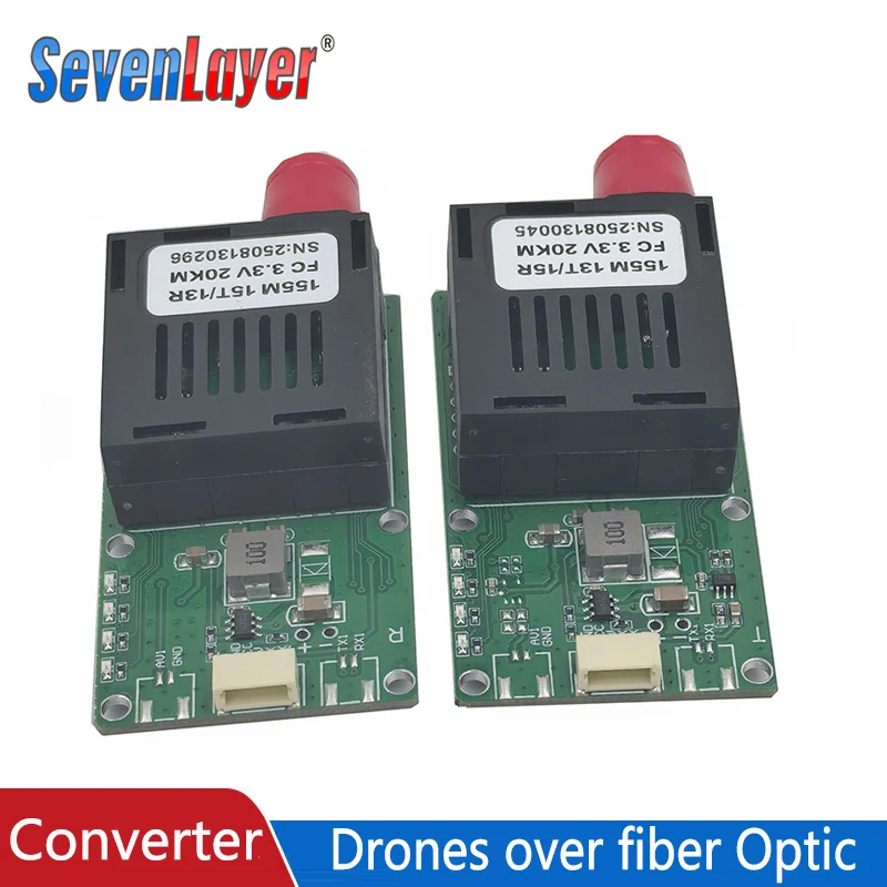 Analog Video TTL over Fiber optic Optical fiber transmitters dedicated to drones