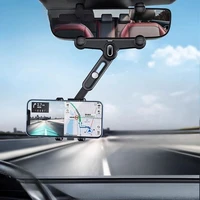 Lcars Car Interior Rearview Mirror Extended Phone Holder, Universal Multifunctional, Adjustable Length, Multi-Angle Adjustable Car Phone Navigation Support Stand, Anti-Shake Reinforced Clamp Phone Holder - Image 3