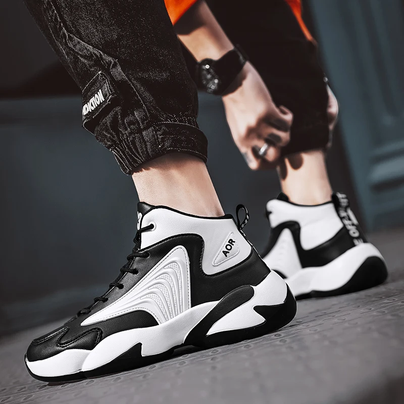 Basketball Shoes For Men Fashion Casual Sports Boys Sneakers 2022 Trend Male Rubber Breathable Kids Footwear Children Boots