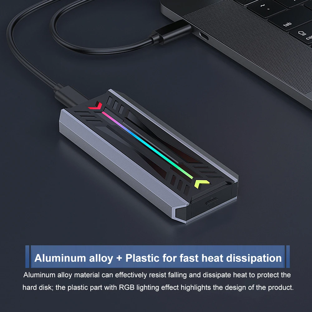 M.2 SSD Ŭ B-Ű M-Ű ָ Ʈ ̺ ̽ NVMe NGFF ϵ ũ ڽ, USB 3.1 CŸ, M.2 2230 2242 2260 2280, 10Gbps