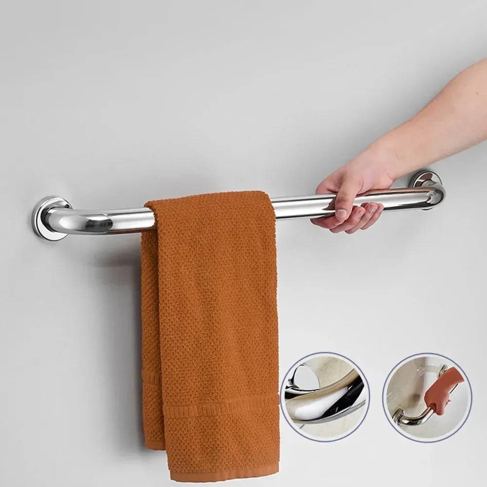 Bath Handle 300/400/500mm Stainless Steel Straight Shower Grab Bar Bathtub Handrail Towel Rail Bathroom Aid Safety Hand Handle