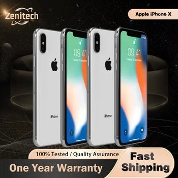 Original iPhone X  Mobile Phone 3D Touch 3GB RAM 64GB/256GB ROM Face ID 5.8" OLED Screen 12MP+7MP Hexa Core iphone x cellphone