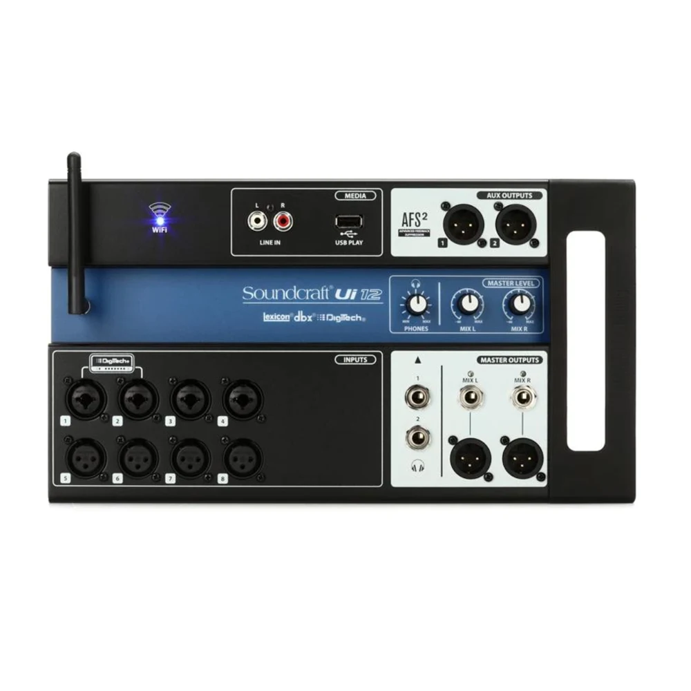 Soundcraft Ui12 12channel Remotecontrolled Digital Mixer with 8
