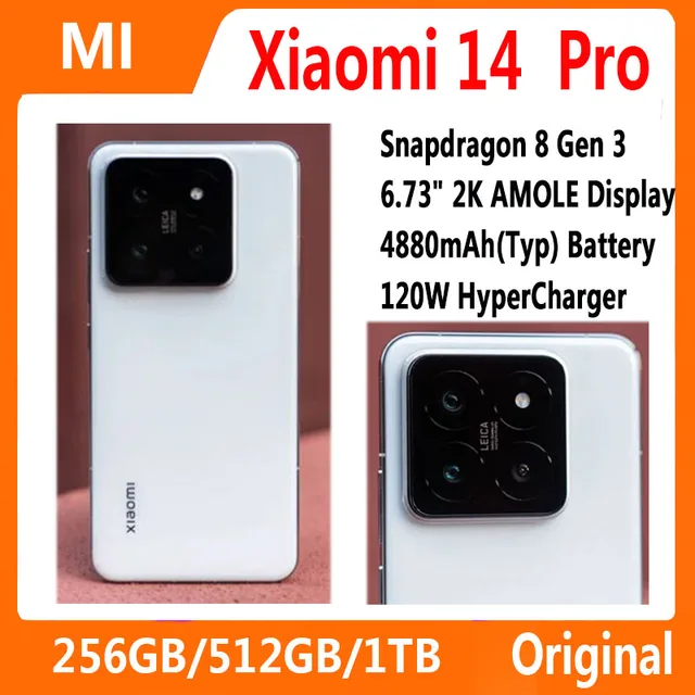 New Xiaomi 14  Pro Mobile Phone Snapdragon 8 Gen 3 50MP Leica Camera 120HZ AMOLED Screen 120W Wired Second Charging 1