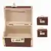 Wooden Treasure Chest Educational Large Capacity Locking Safety Multipurpose Wood Money Storage Box with Password Lock for Kids 6