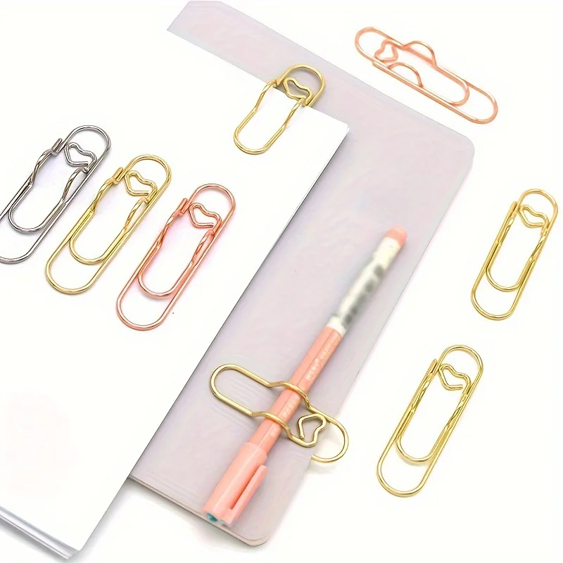 Creative paper clip colored pen accessories bill holder money holder notebook bookmark 5pcs