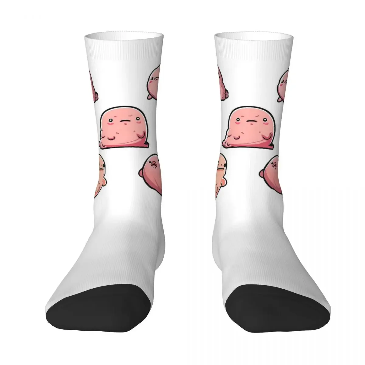 

No Problem And Blobfish Socks Harajuku Super Soft Stockings All Season Long Socks Accessories for Unisex Christmas Gifts