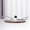 Oval Walnut Stainless Steel Tray Handle Storage Trays Metal Aromatherapy Mirror Cosmetic Storage Luxurious Home Decorative Panel 4