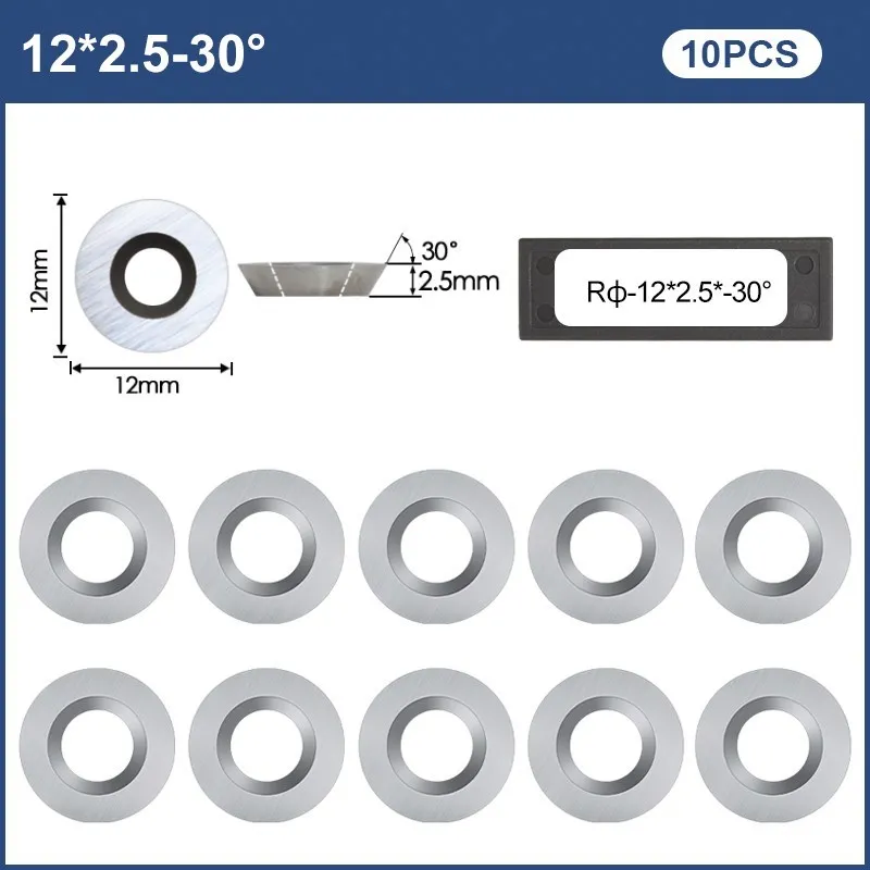 Hampton Hartmetall Einsätze Schneider 10 stücke 12X 2,5mm 30 Grad für Holz Drehmaschine Drehen Finisher Hollower Werkzeuge – Detail 3