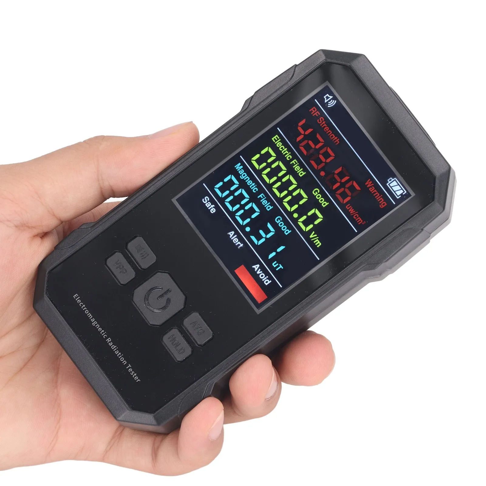Radiation Detector Digital EMF Meter LED Display Handheld RF Electric Field Magnetic Field Level