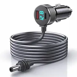 Universal 3 - in - 1 High - Speed Waterproof Charging Cable with USB C/A Ports and Car Charger Adapter (5M)