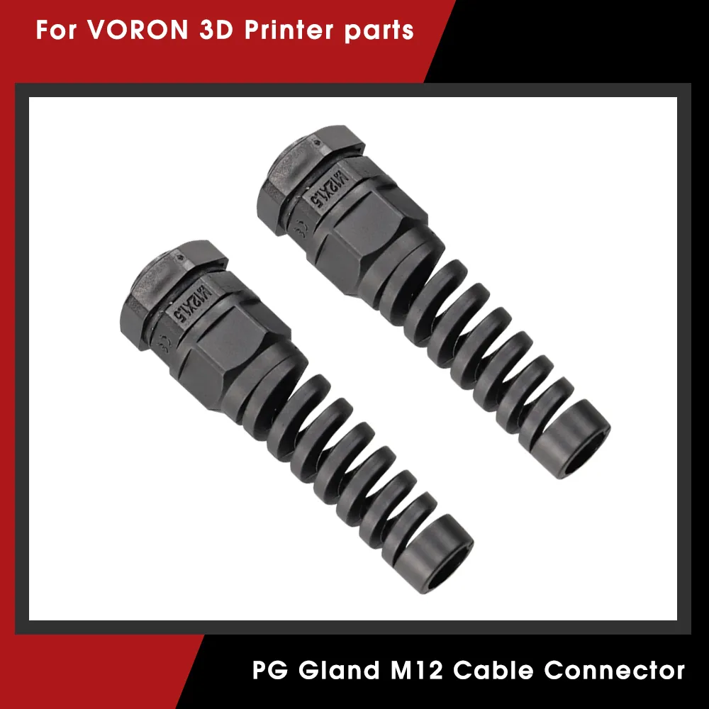 2pcs/lot Voron Micron 120 180 Micron PG Cable Gland M12 Waterproof  Anti-Bending Cable Connector Dustproof Seal Joint
