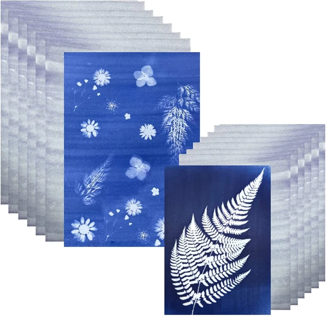 Sun Print Paper Cyanotype Paper A4 Solar Drawing Paper Sensitivity Nature  Printing Paper for Kids Adults