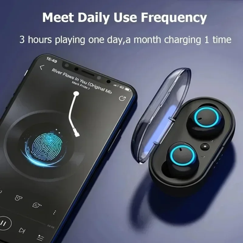 thumbnail image 3 of Auriculares inalámbricos Y50 TWS Fone con Bluetooth, cascos inalámbricos con Control táctil, Auriculares inalámbricos con Bluetooth con micrófono para Xiaomi y Lenovo, 3 of 6