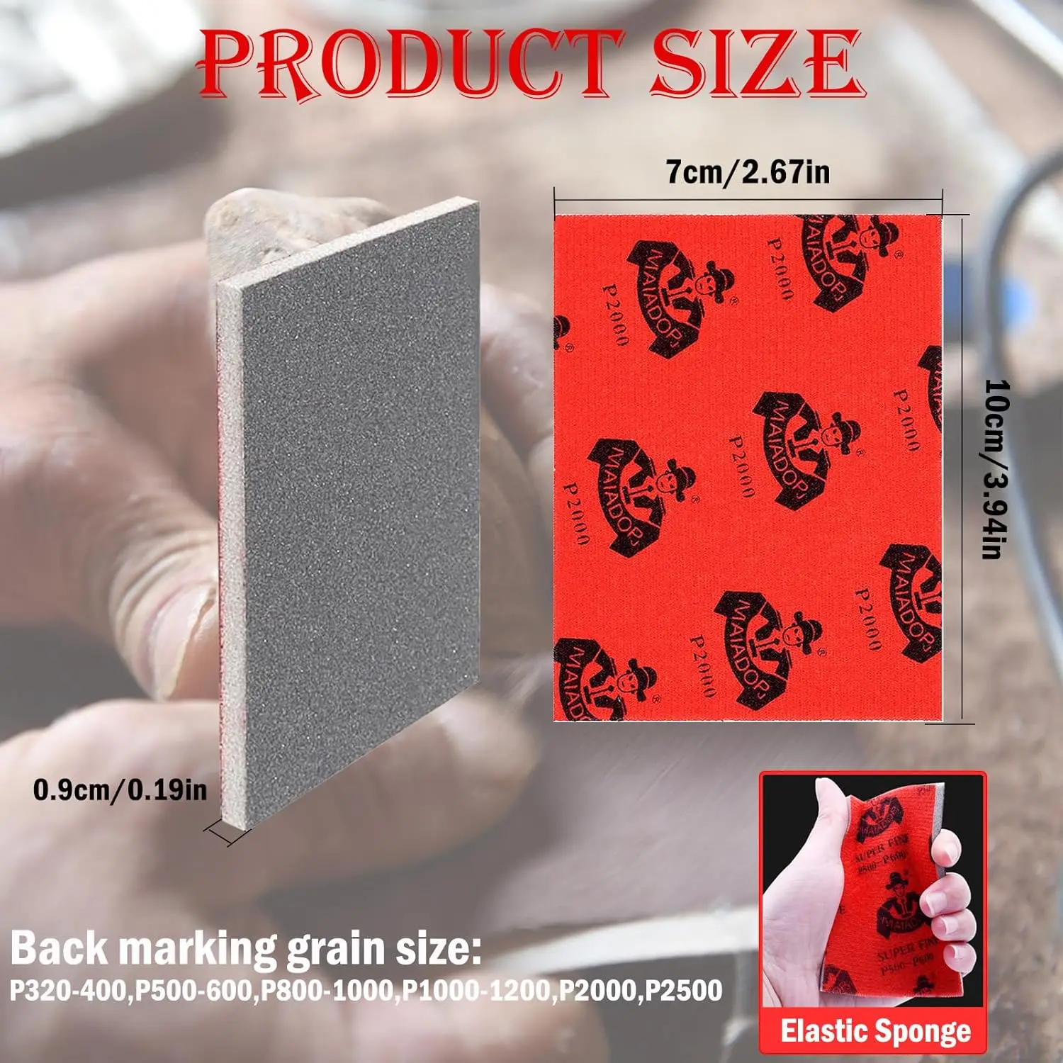 320 Grit Sandpaper 28-Piece Sanding Sponge Set - 180 To 3000 Grit Wet/Dry Foam Blocks For Wood, Metal & Drywall Sanding Pads