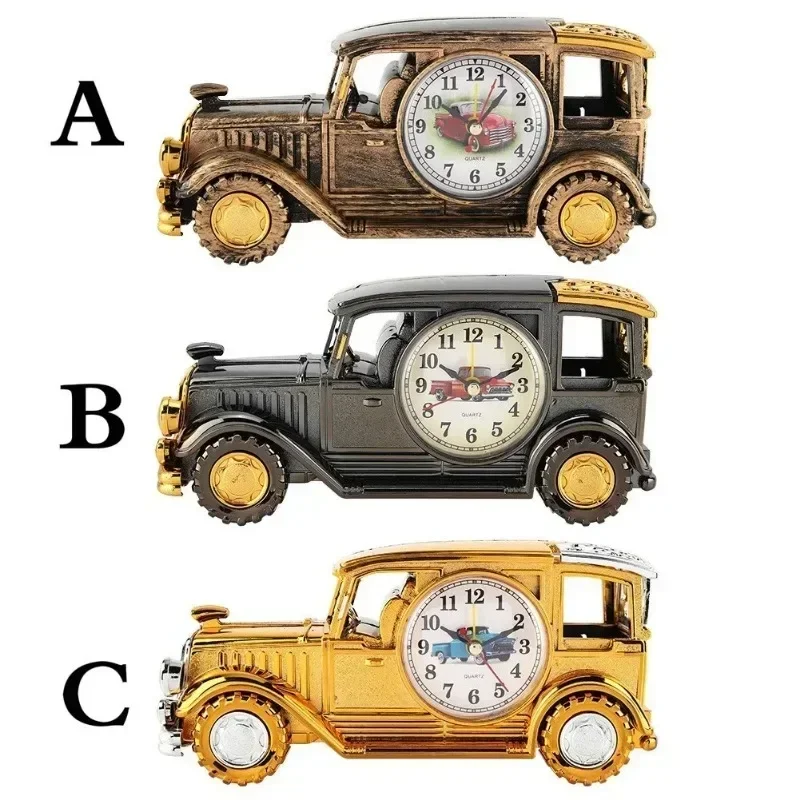 

Vintage Creative Pen Holder Alarm Clock Classical Car Gift for Students Desk Organizer School Supplies Accessories Stationery