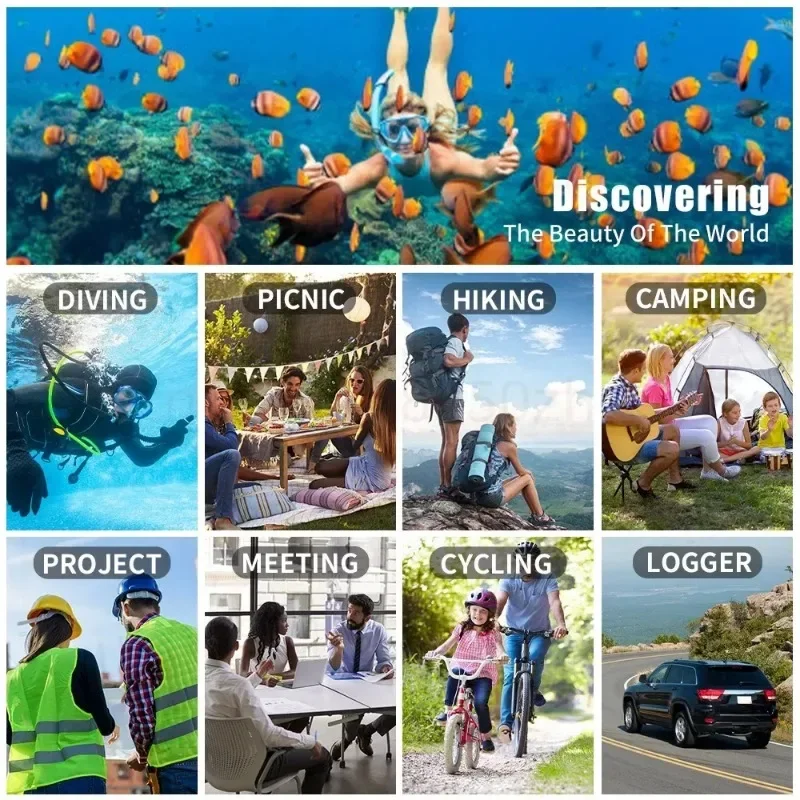 Pocket 4K Mini WiFi Action Camera Submersible Helmet Camcorders Security Protection Professional Outdoor Portable Video Recorder 4