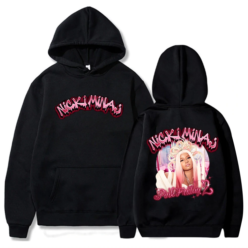 

Nicki Minaj Hoodie Nicki Minaj Pink Friday 2 Tour Merch Women Men Fashion Casual Harajuku Long Sleeve Sweatshirts